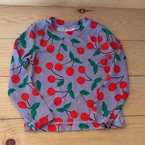 Hanna Andersson Cherry Print Long Sleeve rash guard swim shirt